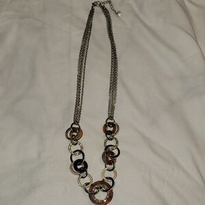 Tortoiseshell Link Pendant Necklace - Women's Fashion Jewelry